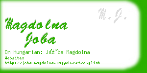 magdolna joba business card